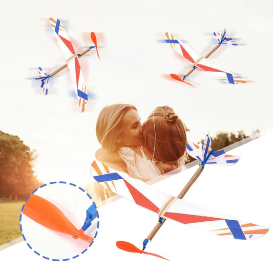 Rubber Band Powered Aircraft Model Kits Toys for Children Foam Assembly Planes Science