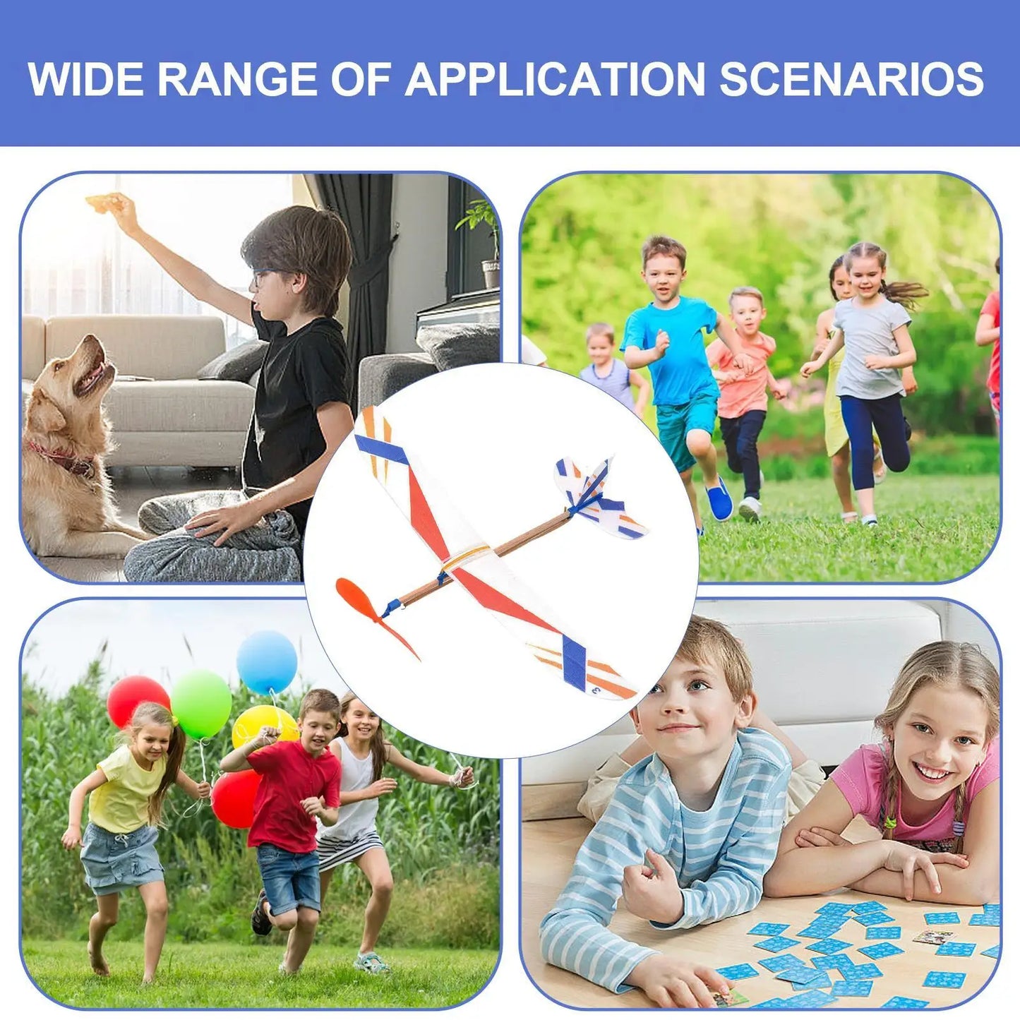 Rubber Band Powered Aircraft Model Kits Toys for Children Foam Assembly Planes Science