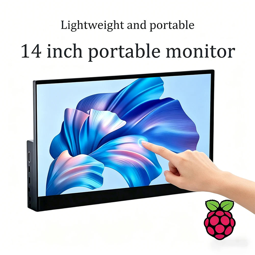 14' Portable Touchscreen Monitor 1920x1200 60Hz with Stylus Pen for Laptop Raspberry Pi PS5 - USB-C Portable Monitor