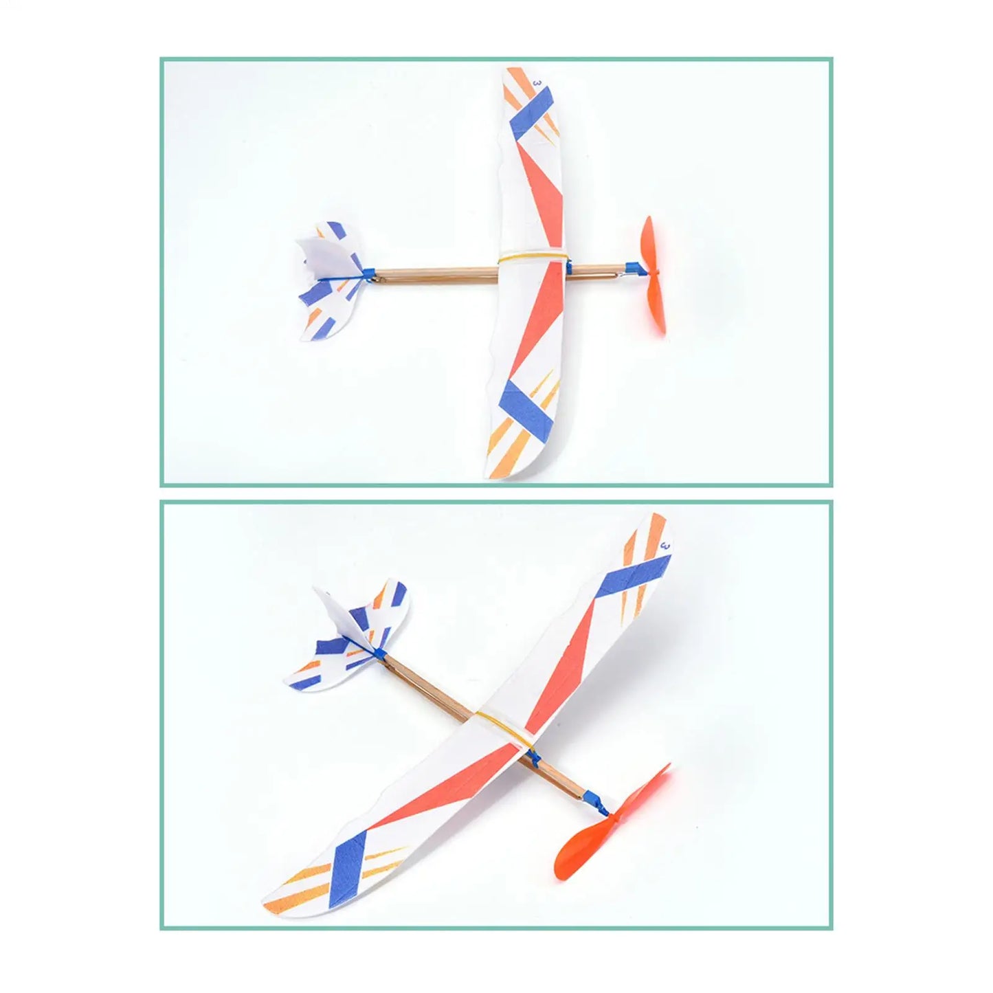 Rubber Band Powered Aircraft Model Kits Toys for Children Foam Assembly Planes Science
