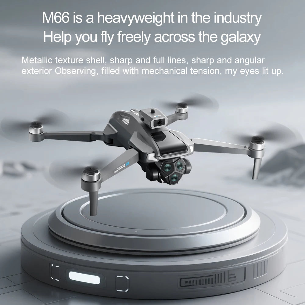 M66 Foldable Screen Drone, 4.5-inch Built-in Remote, 5G FPV Transmission, Brushless Motor, Foldable Portable RC Quadcopter with
