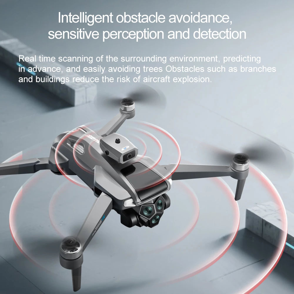 M66 Foldable Screen Drone, 4.5-inch Built-in Remote, 5G FPV Transmission, Brushless Motor, Foldable Portable RC Quadcopter with