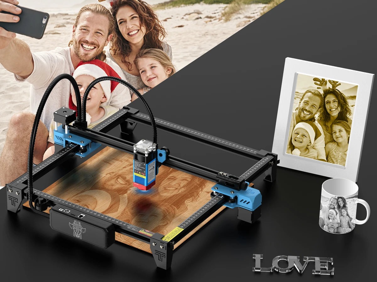 Twotrees TTS-55 Laser Engraver Laser Cutting Machine Laser Engraving Machine Compressed Spot LD+FAC Laser Print Matrix Printer