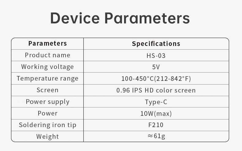FNIRSI HS-03 Upgraded Soldering Iron 100-450℃ Adjustable Temperature Soldering Pen 10W Portable Repair Tool for DIY Repair Tool