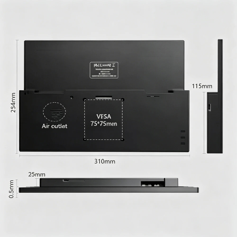 14' Portable Touchscreen Monitor 1920x1200 60Hz with Stylus Pen for Laptop Raspberry Pi PS5 - USB-C Portable Monitor