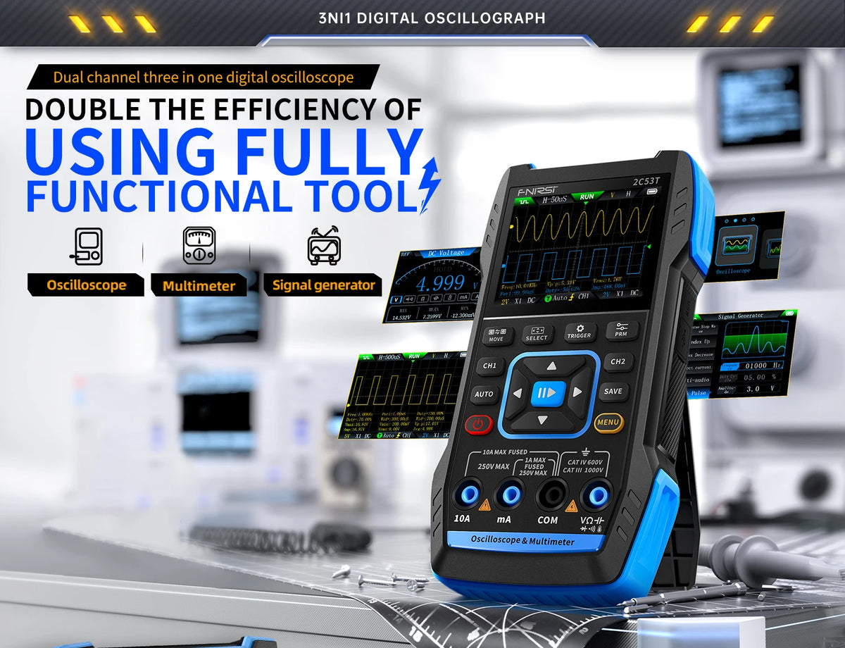 2C23T 2C53T   Oscilloscope Multimeter DDS Generator 10MHz*2 50MS/s