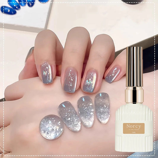 2026 New Sparkling Crystal Cat Eye Gel Nail Polish Bubble Water Effect UV Gel Nail Art Salon Use