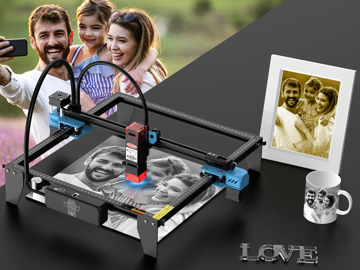 Twotrees TTS-55 Laser Engraver Laser Cutting Machine Laser Engraving Machine Compressed Spot LD+FAC Laser Print Matrix Printer