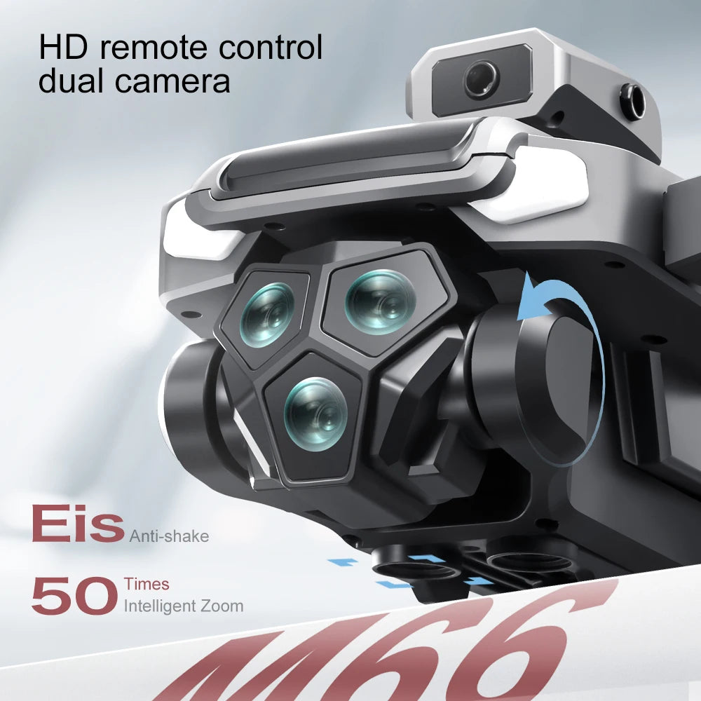 M66 Foldable Screen Drone, 4.5-inch Built-in Remote, 5G FPV Transmission, Brushless Motor, Foldable Portable RC Quadcopter with