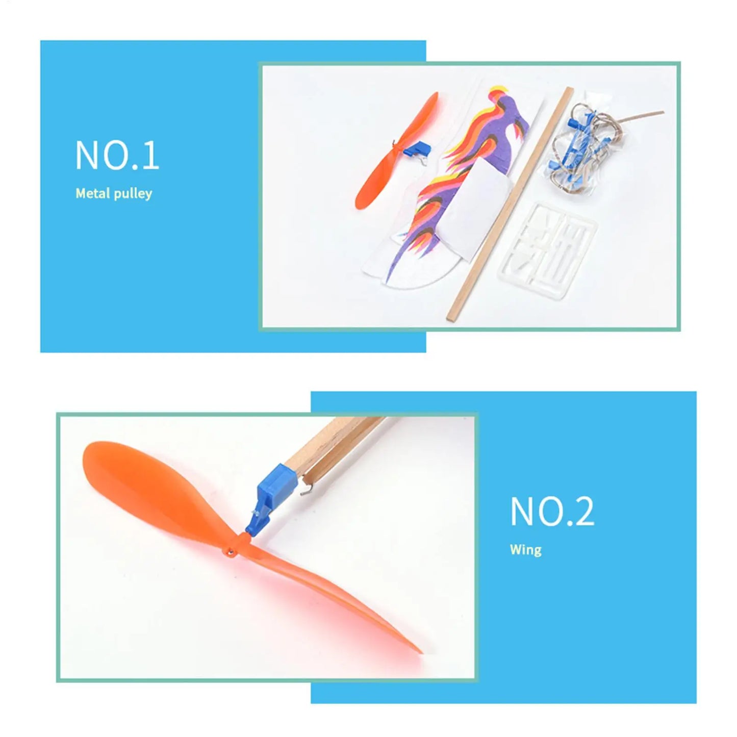 Rubber Band Powered Aircraft Model Kits Toys for Children Foam Assembly Planes Science