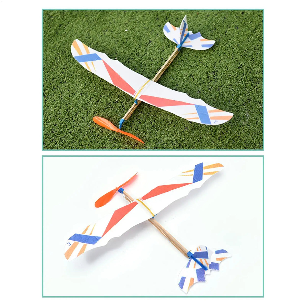 Rubber Band Powered Aircraft Model Kits Toys for Children Foam Assembly Planes Science