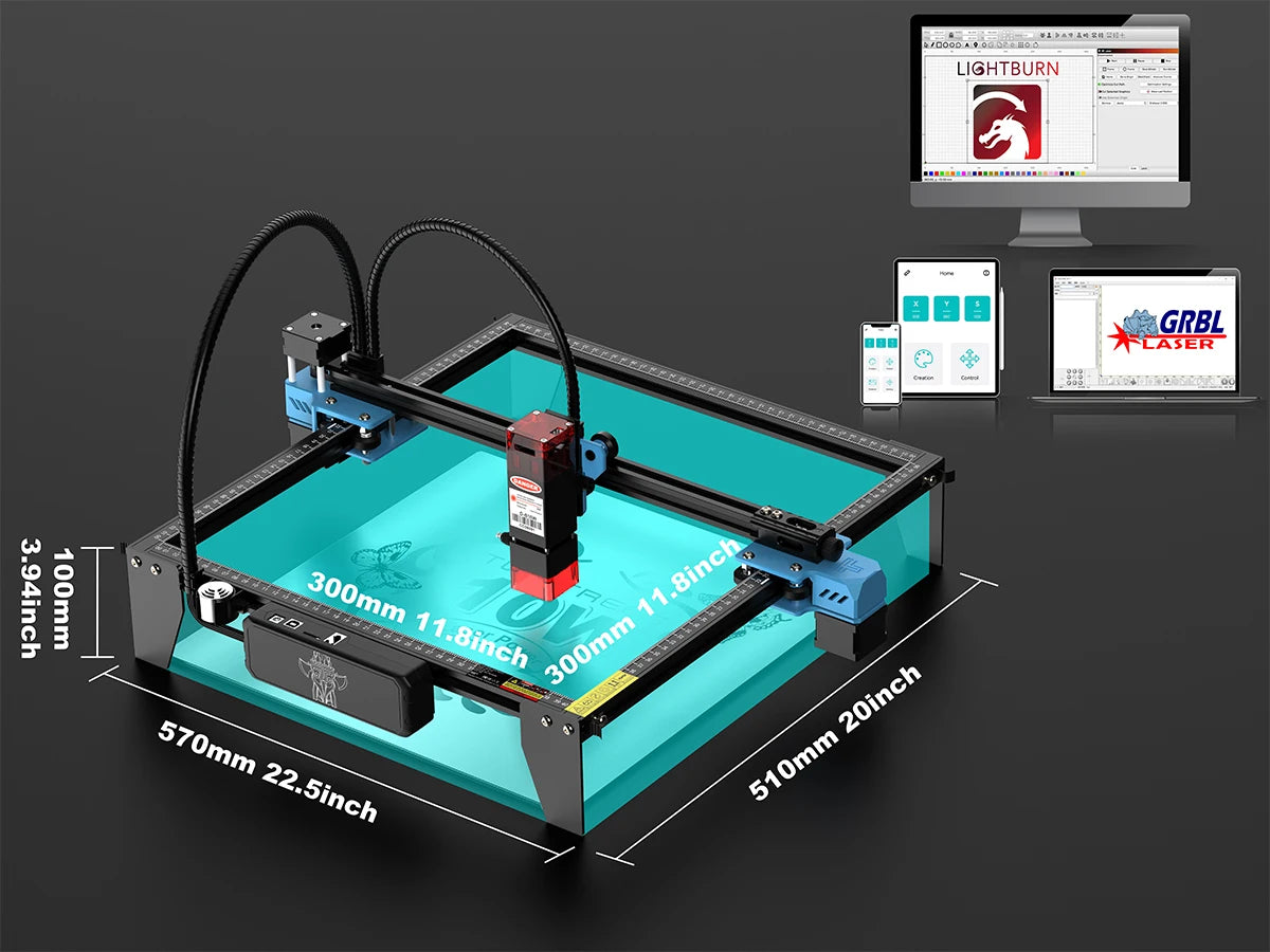 Twotrees TTS-55 Laser Engraver Laser Cutting Machine Laser Engraving Machine Compressed Spot LD+FAC Laser Print Matrix Printer