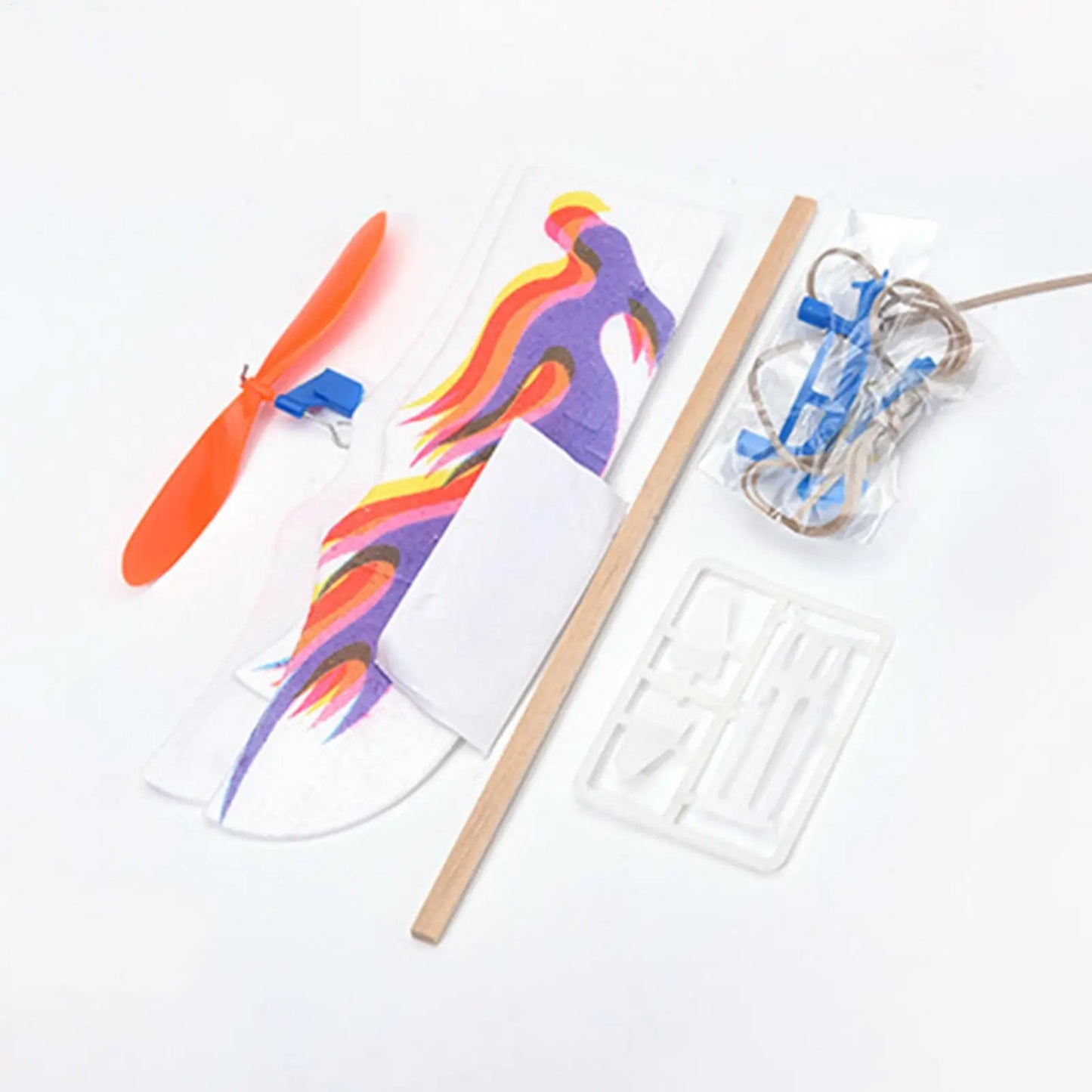Rubber Band Powered Aircraft Model Kits Toys for Children Foam Assembly Planes Science