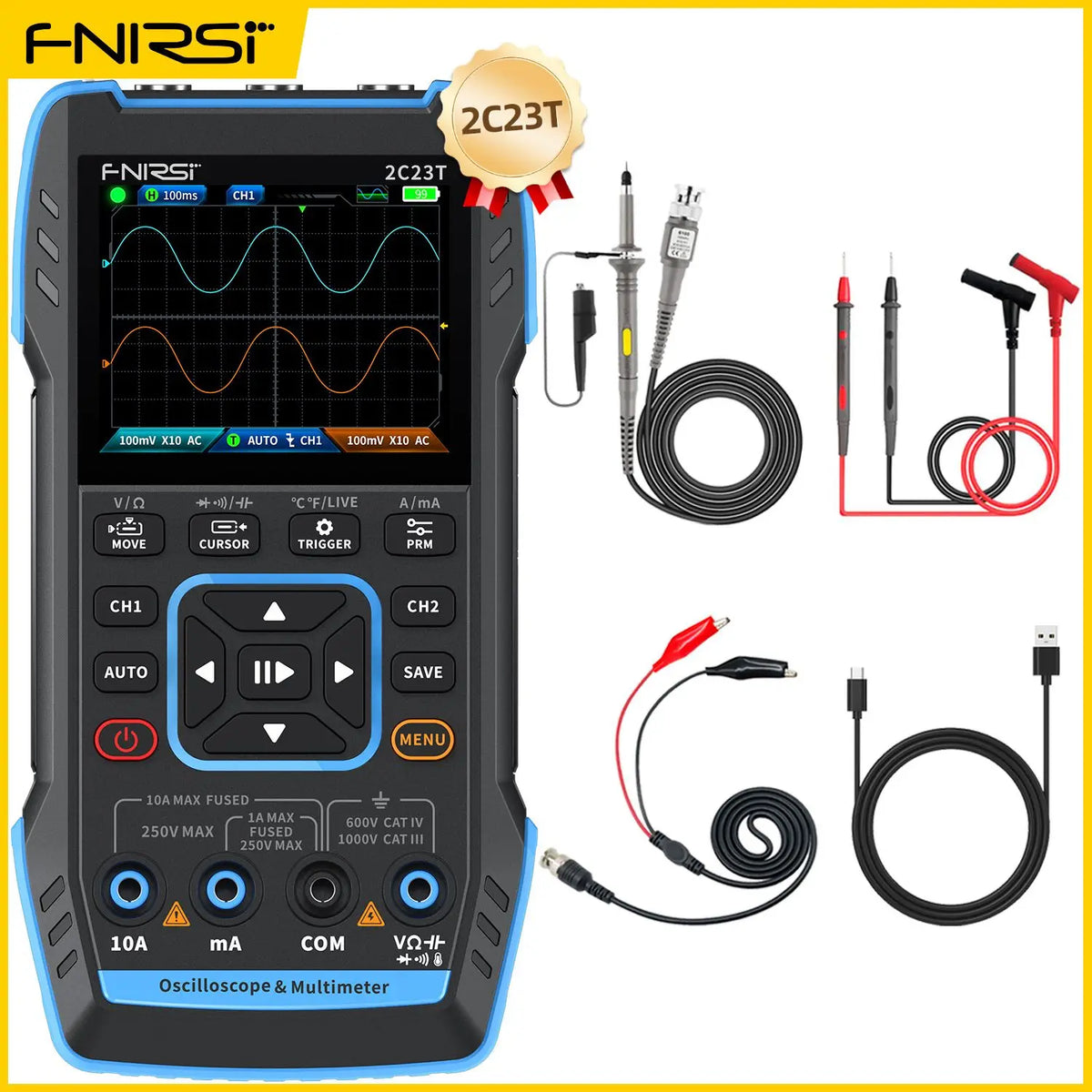 2C23T 2C53T   Oscilloscope Multimeter DDS Generator 10MHz*2 50MS/s