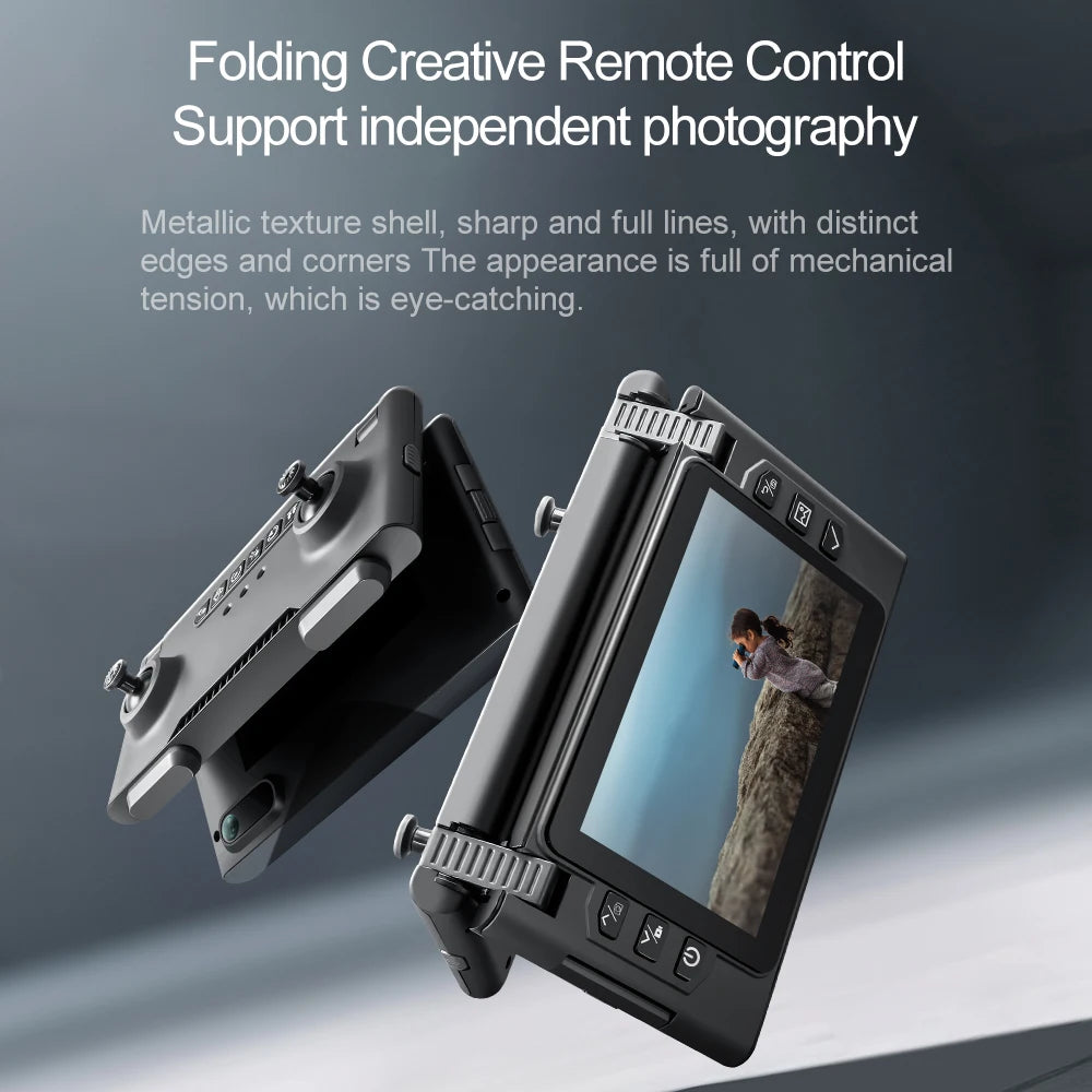 M66 Foldable Screen Drone, 4.5-inch Built-in Remote, 5G FPV Transmission, Brushless Motor, Foldable Portable RC Quadcopter with