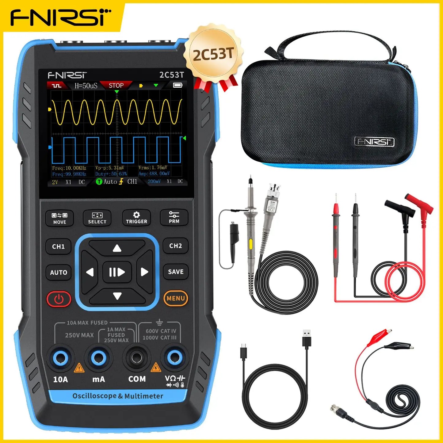 2C23T 2C53T   Oscilloscope Multimeter DDS Generator 10MHz*2 50MS/s