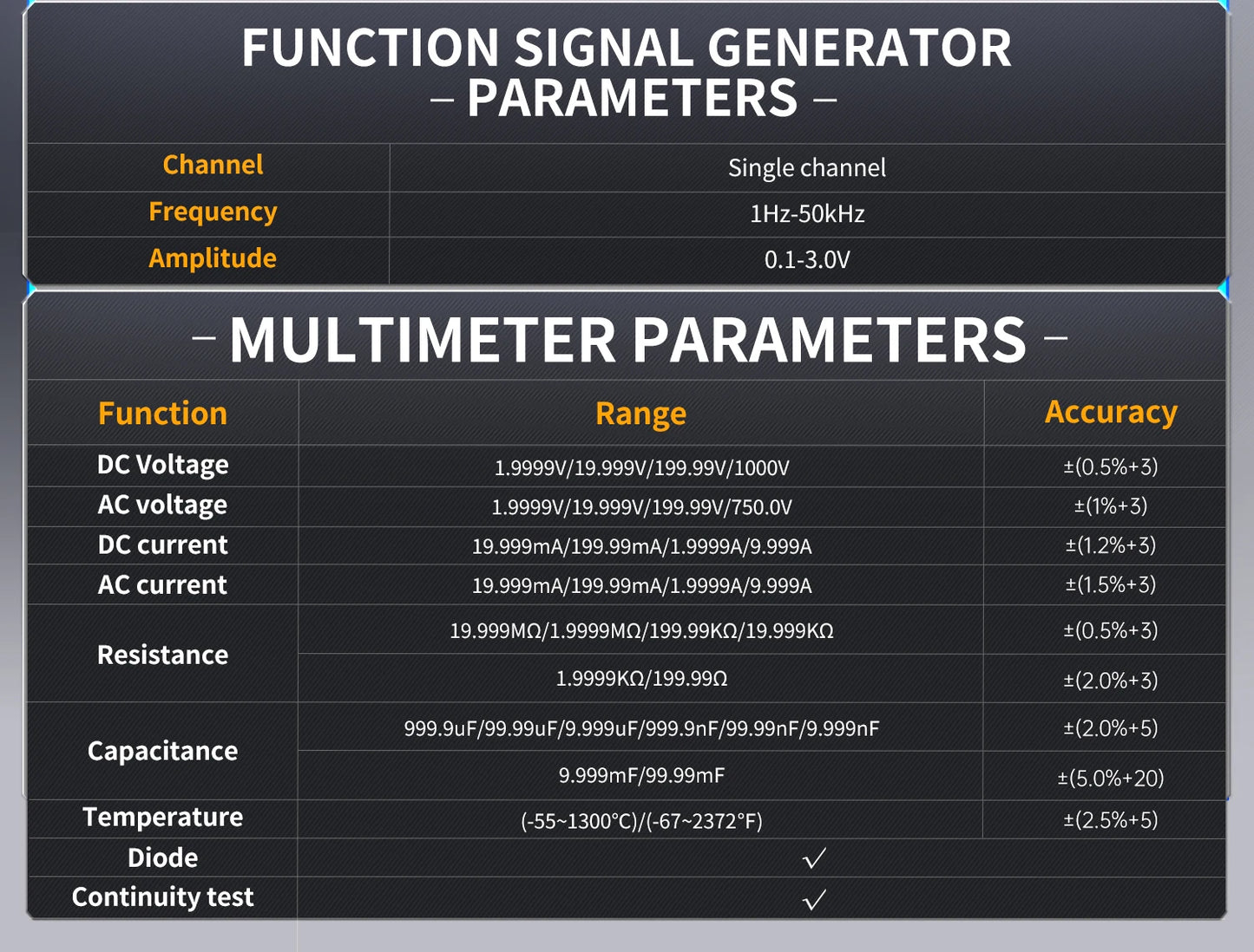 2C23T 2C53T   Oscilloscope Multimeter DDS Generator 10MHz*2 50MS/s
