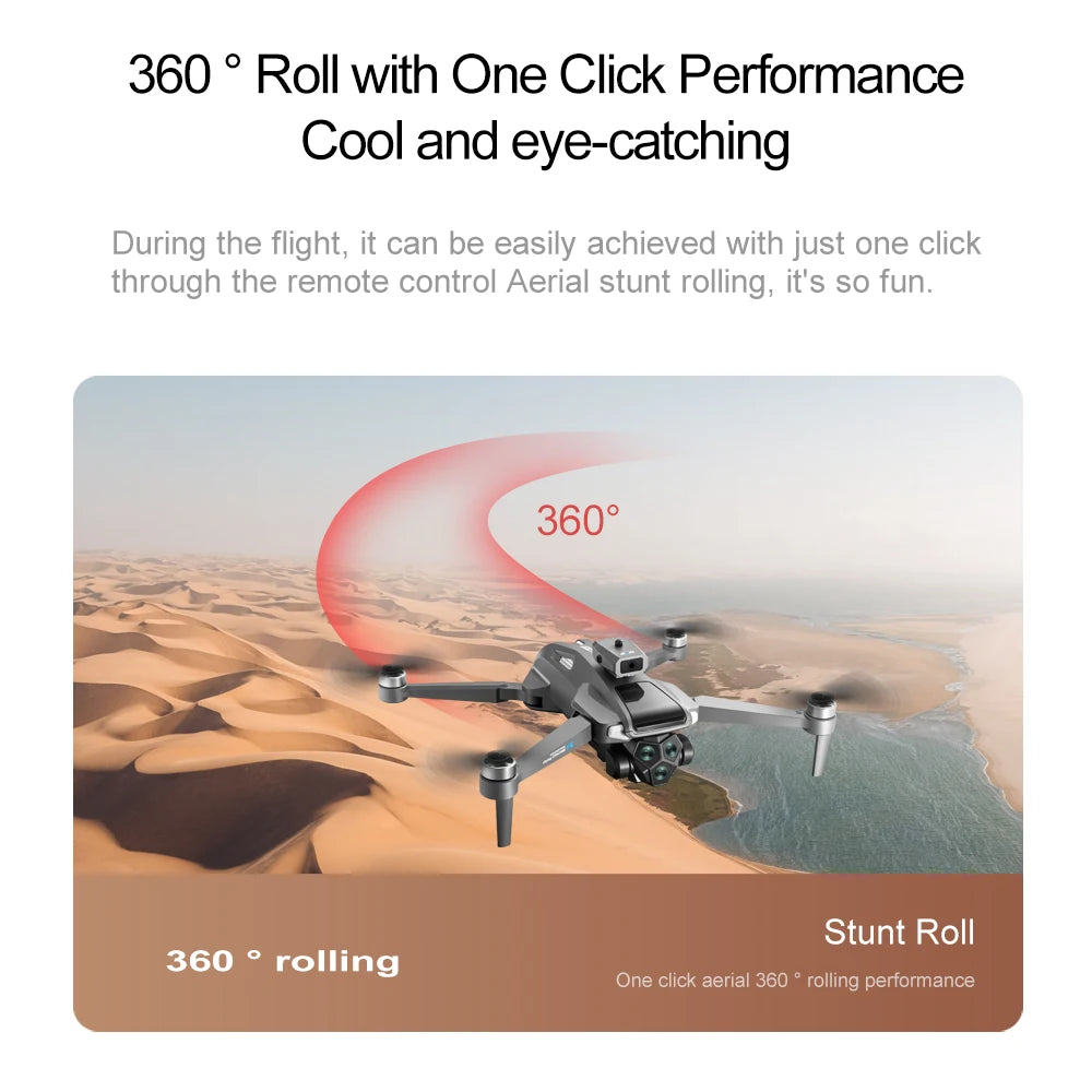 M66 Foldable Screen Drone, 4.5-inch Built-in Remote, 5G FPV Transmission, Brushless Motor, Foldable Portable RC Quadcopter with