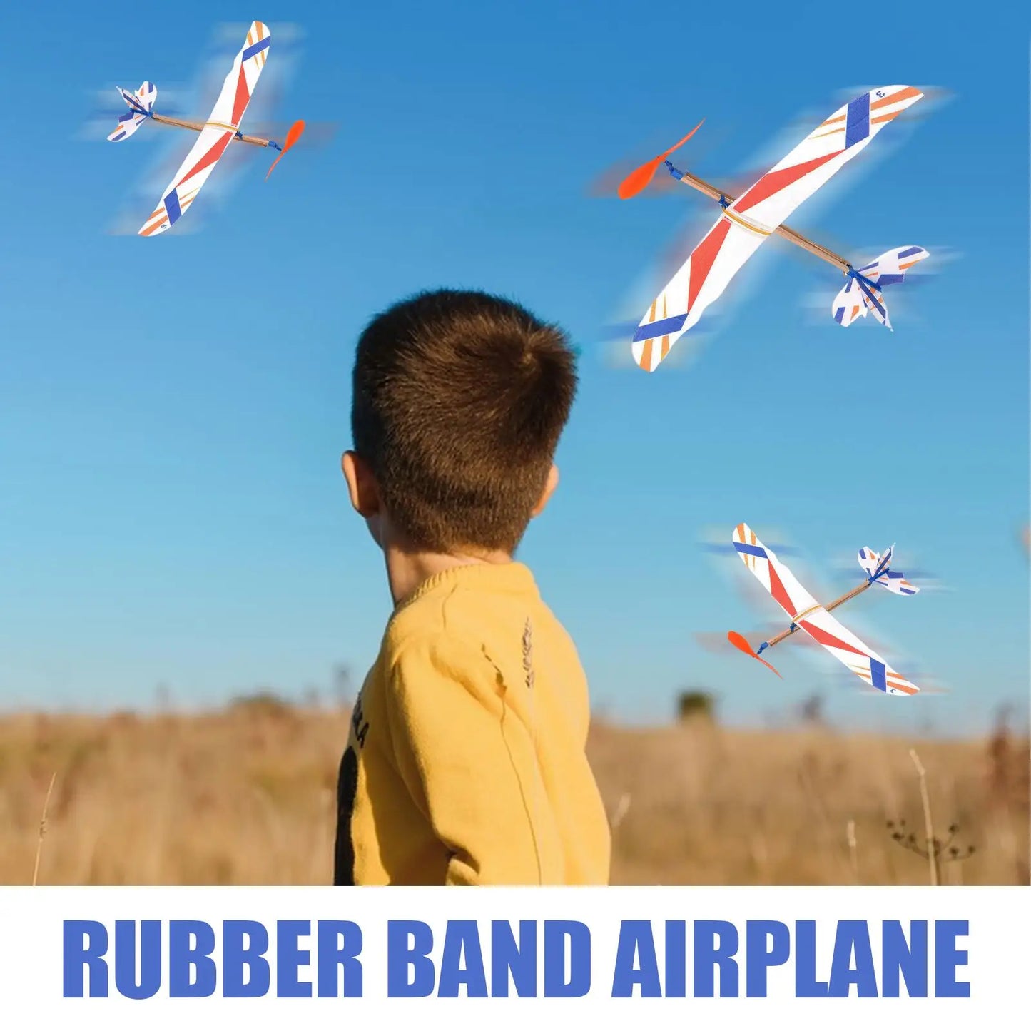 Rubber Band Powered Aircraft Model Kits Toys for Children Foam Assembly Planes Science